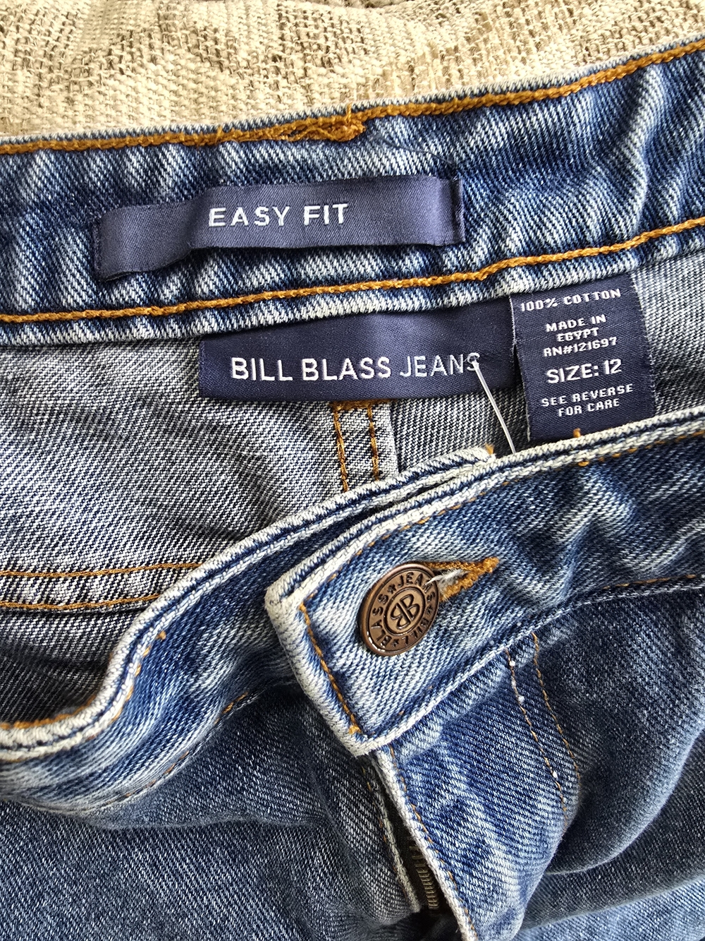bill blass Easy Fit Womens Blue Denim Jeans - Size 12